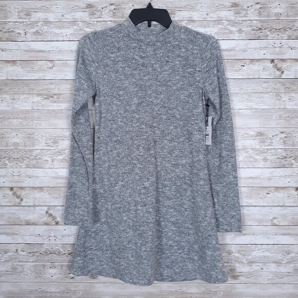 La La Land Mock Neck Dress M Heather Gray 132A - Picture 1 of 5
